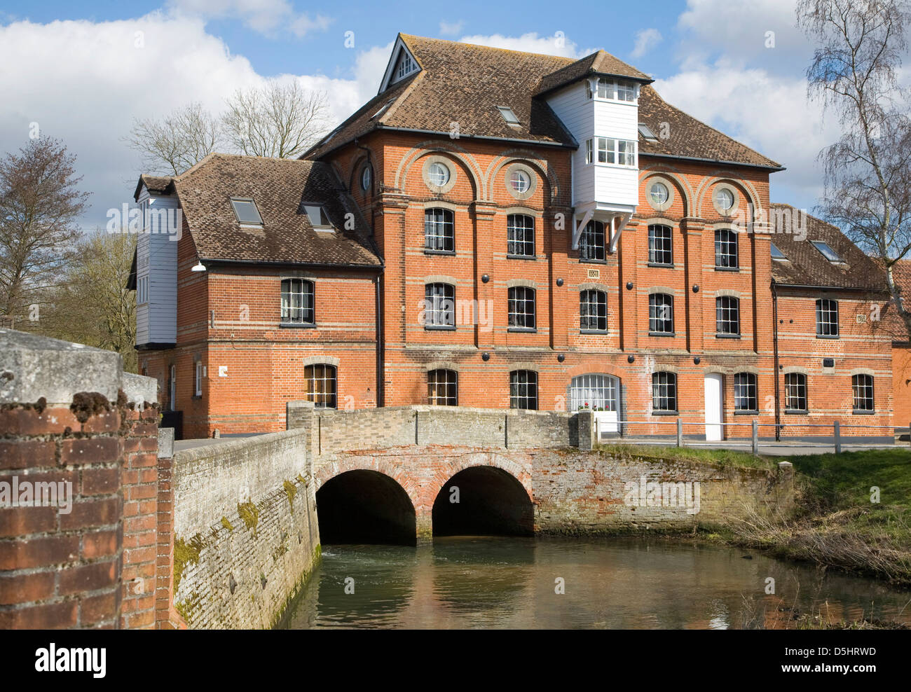 Hawks Mill watermill built 1884 now converted to housing, Needham