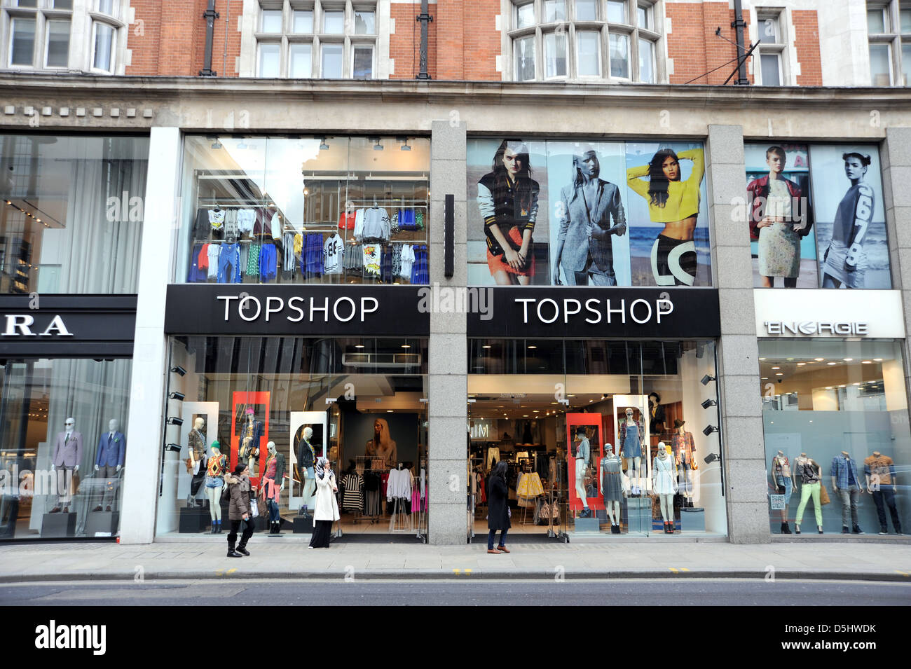 Topshop fashion store in Kensington High Street London UK Stock Photo