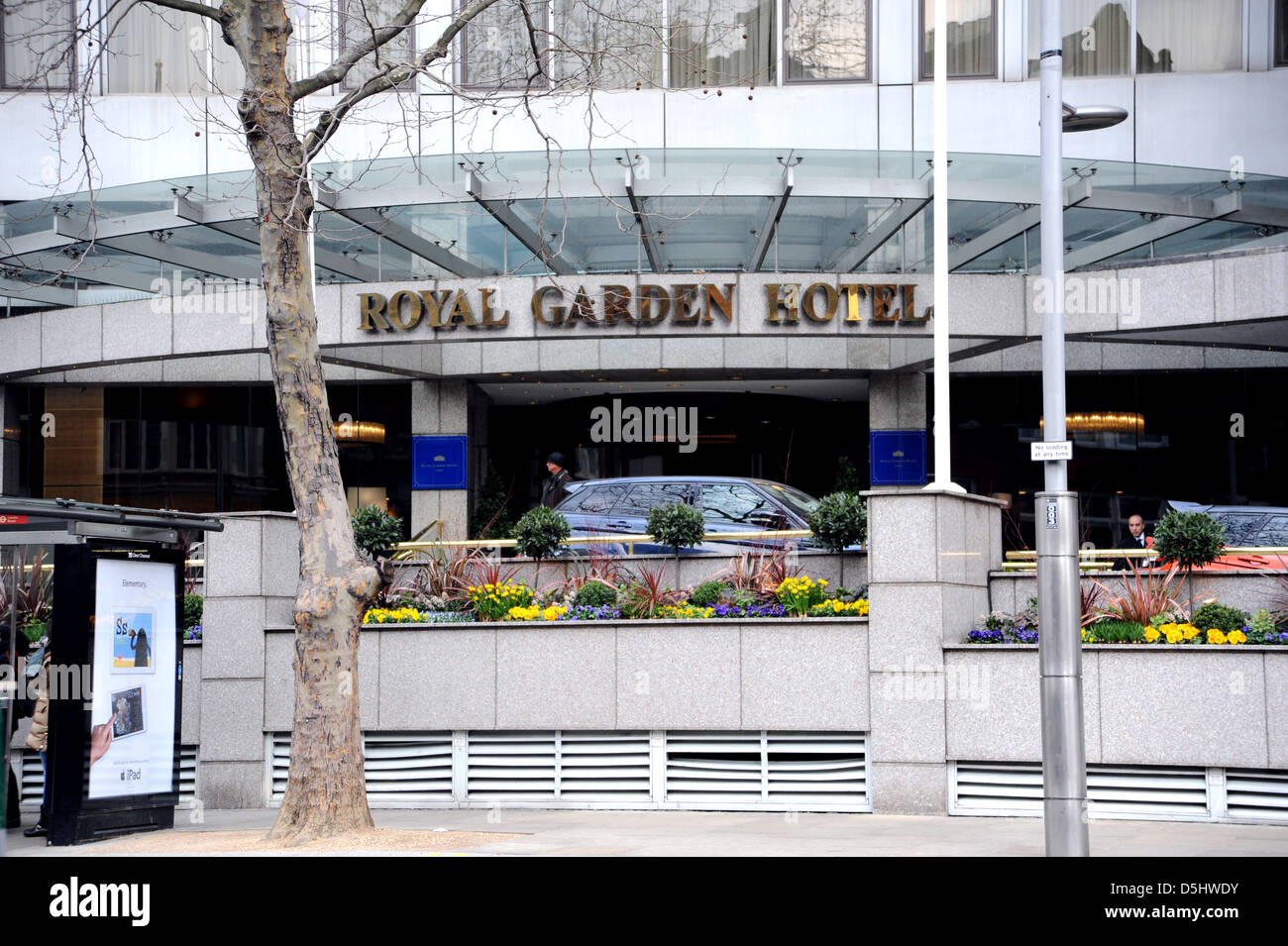 Royal Garden Hotel at the end of Kensington High Street London UK Stock Photo
