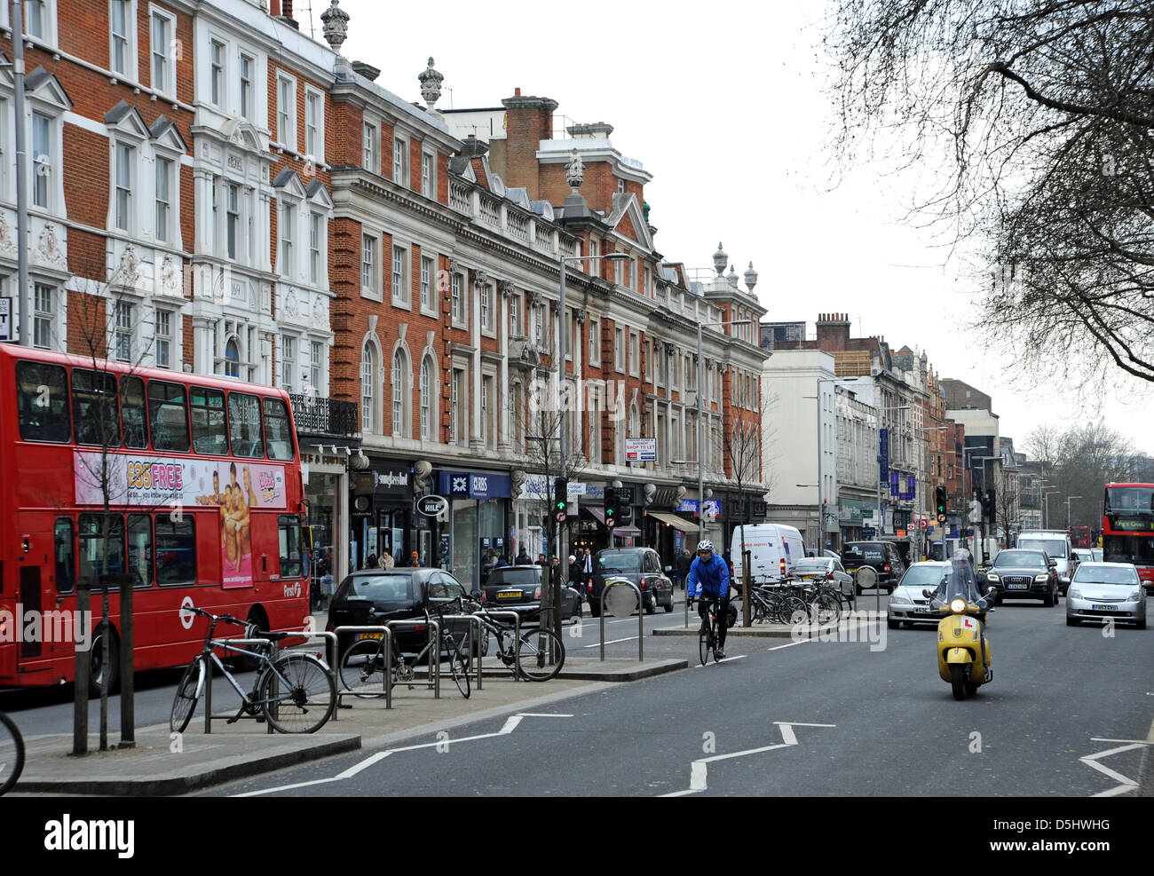 Kensington high street in london High Resolution Stock Photography and