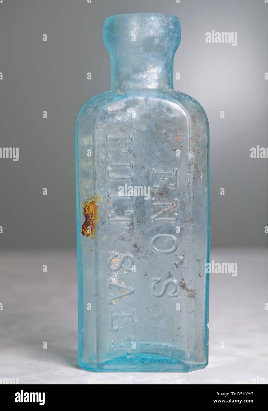 JOHANNEBSURG, SOUTH AFRICA: A newly excavated bottle on March 28, 2013, in Johannesburg, South Africa.  These bottles were found on the Rand Show grounds and date back almost 100 years. (Photo by Gallo Images / City Press / Herman Verwey) Stock Photo