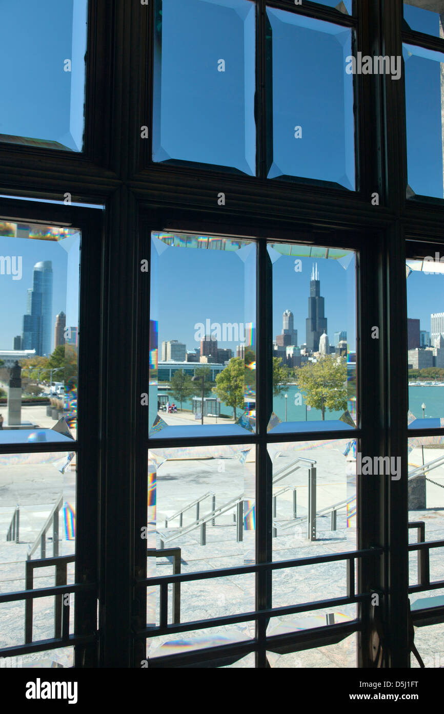 Entrance Doors Adler Planetarium Lakeshore Skyline Downtown Chicago  Illinois Usa Stock Photo - Alamy