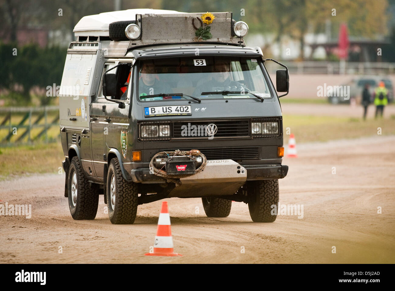 A VW T3 DoKa is pictured as part of the first 'Revival Berlin' autumn classic car rally at Mariendorf harness racing track in Berlin, Germany, 10 50 classic