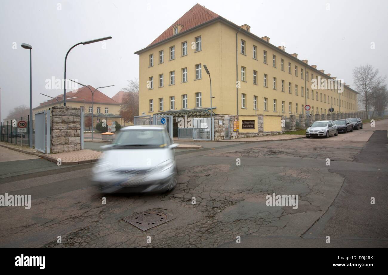 A view of the Loeberfeld barracks is pictured in Erfurt, Germany, 14