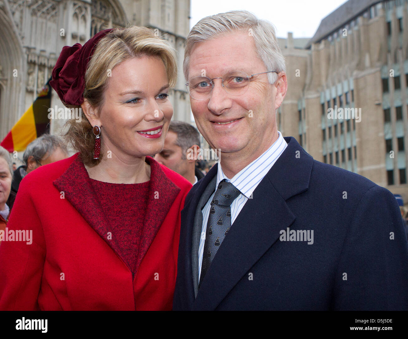 Prince Phillipe and Princess Mathilde of Belgium attend the Te Deum ...