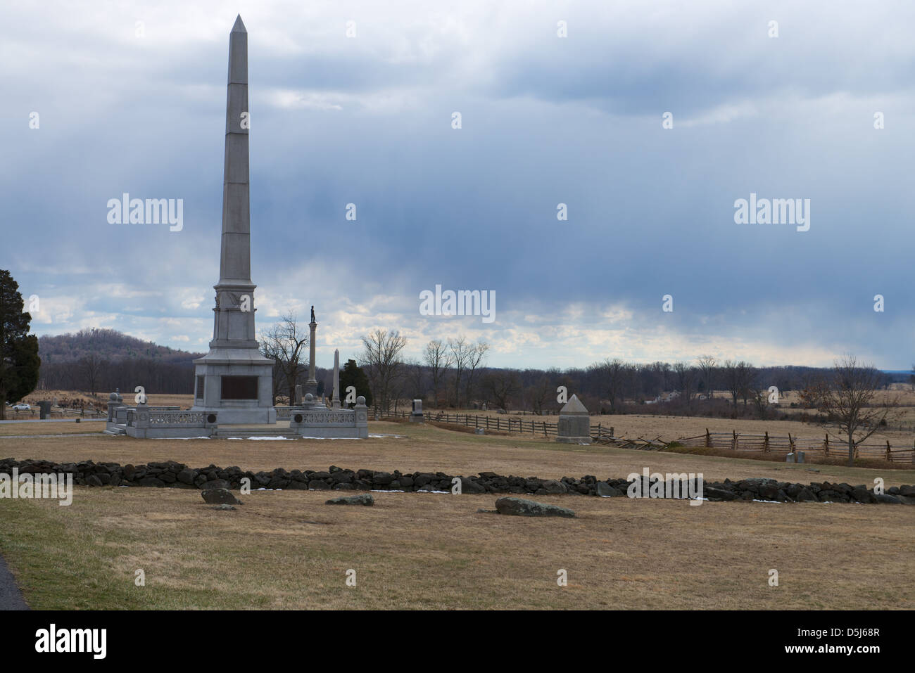 Gettysburg National Military Park in Gettysburg, Pennsylvania Stock Photo