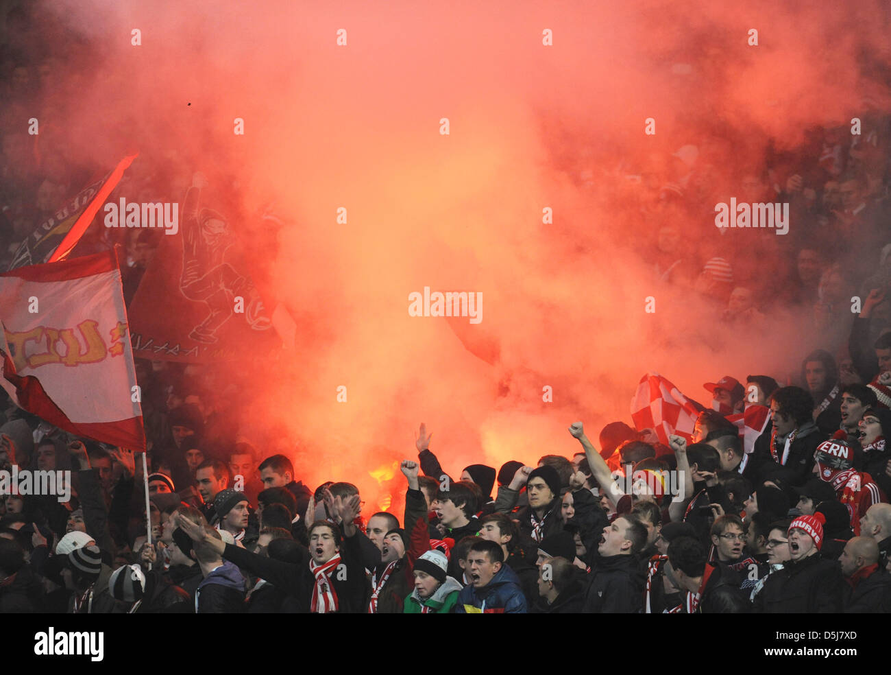 Munich fans light flares during hires stock photography and images Alamy