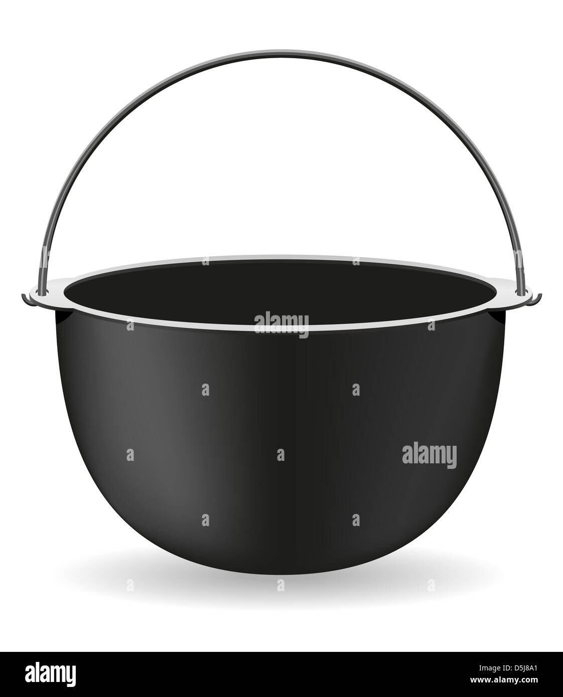 pot for cooking over a fire illustration isolated on white background