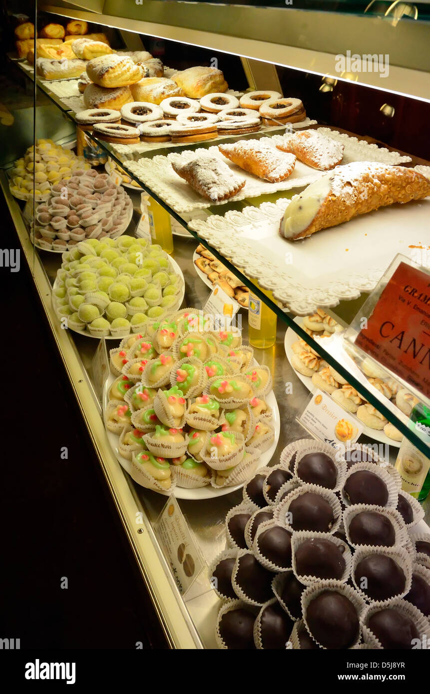 Sweets in a bakery in the historic hilltop village of Erice, Italy Stock Photo Alamy
