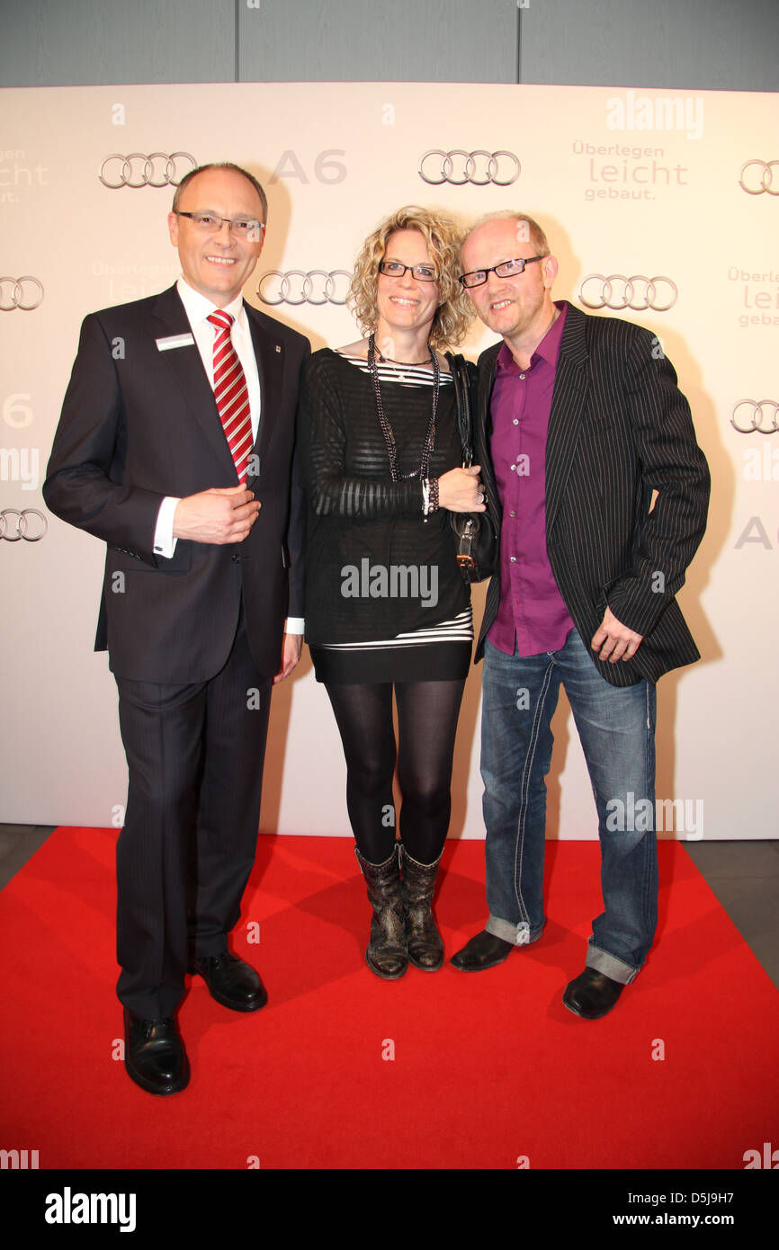 Rainer Hoefler, Angelika Falk, Dieter Falk at the launch of the new ...