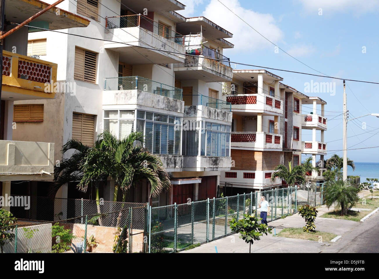 Residential Buildings Near The Ocean In Havana Cuba Stock Photo Alamy