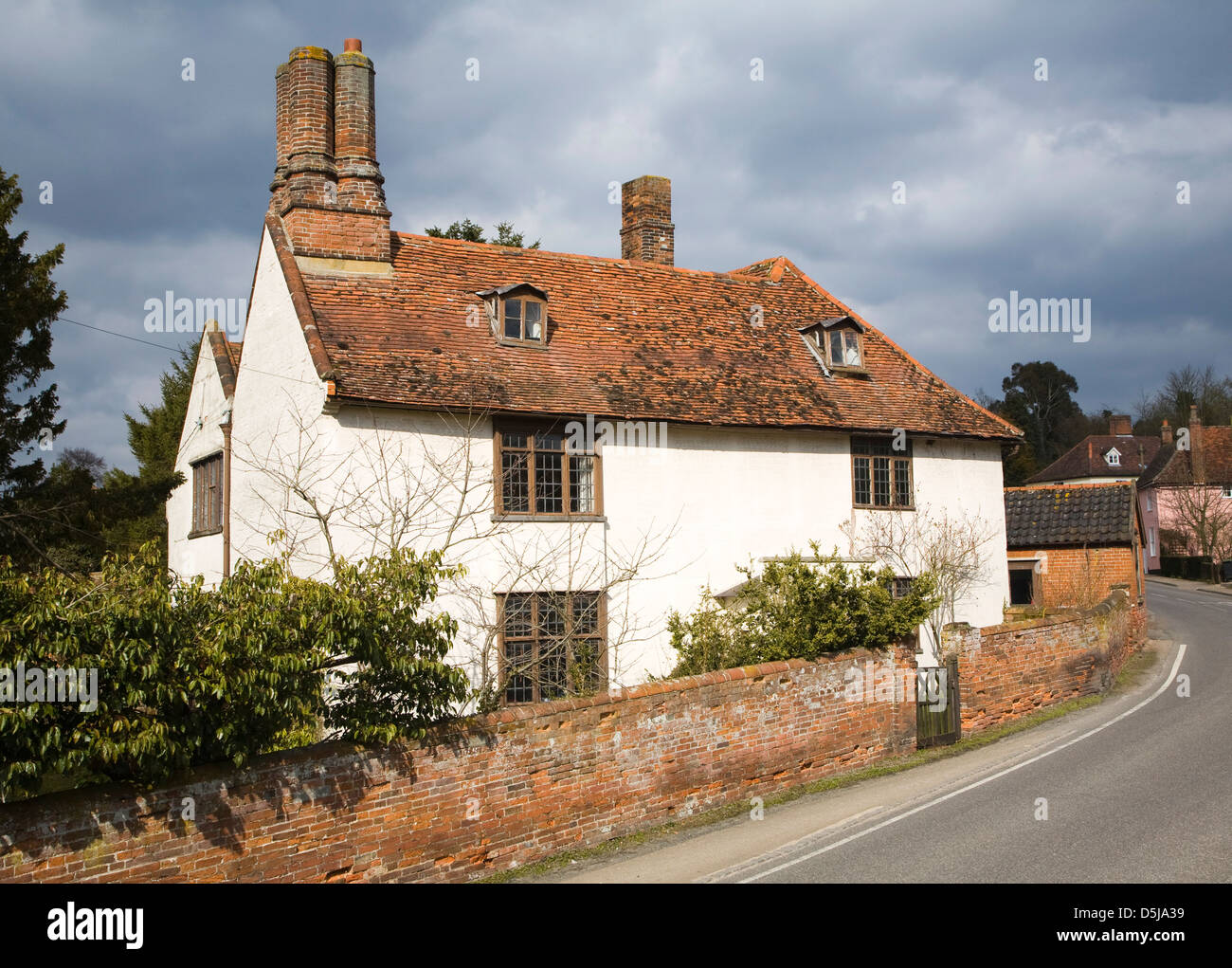 Historic farmhouse building in the village of Coddenham, Suffolk, England Stock Photo