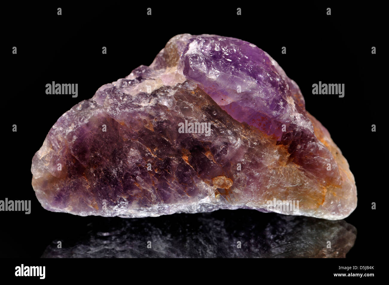 Amethyst crystal (purple quartz) Stock Photo