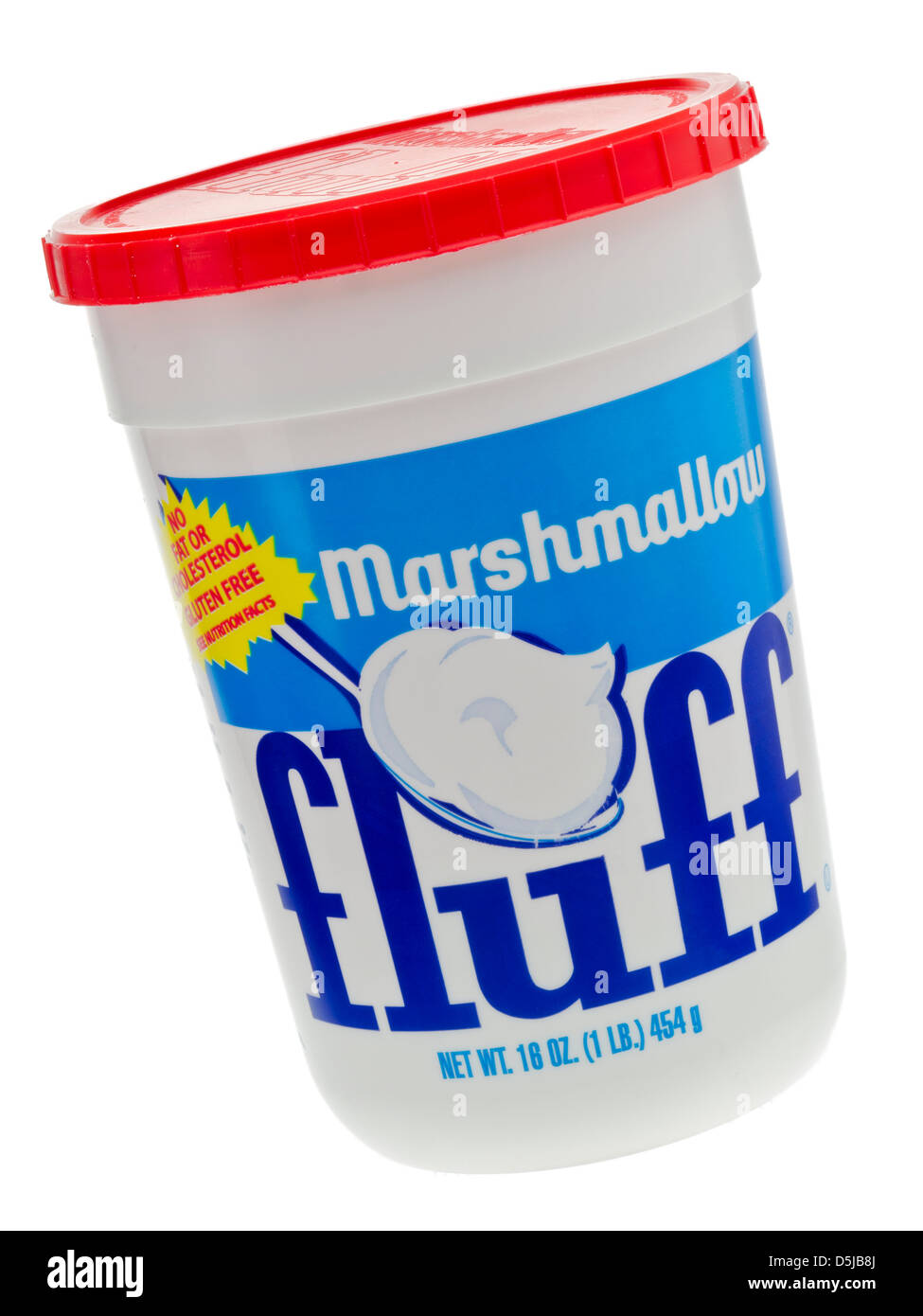 Tub of Marshmallow Fluff. Stock Photo