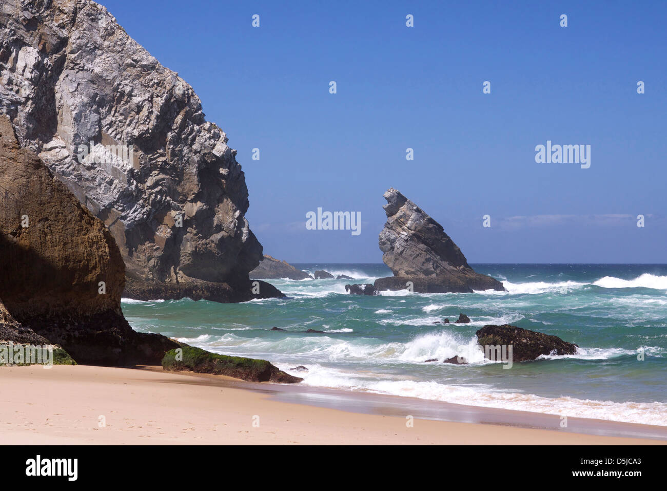 Adraga Beach Colares Portugal travel destination Stock Photo - Alamy