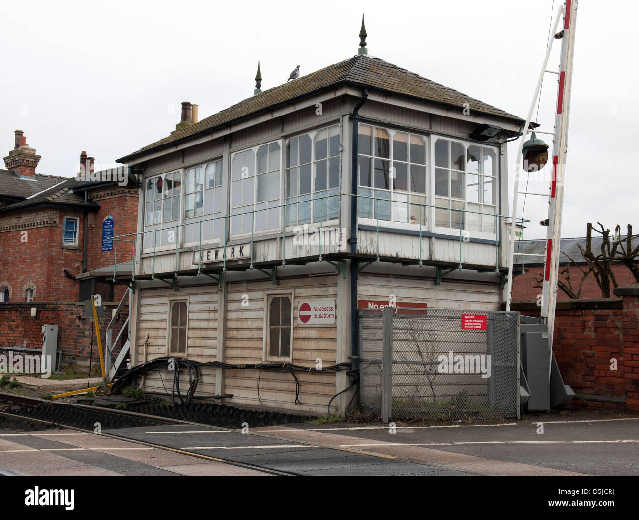 Signal Box, Newark on Trent, Nottinghamshire, England, UK. Stock Photo