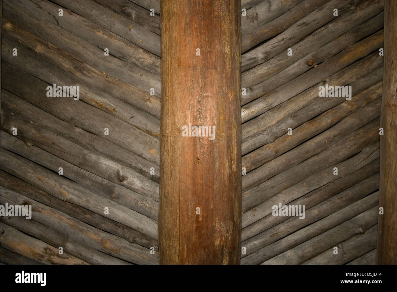 Santa Fe: Museum of Spanish Colonial Arts / Vigas & latillas Stock