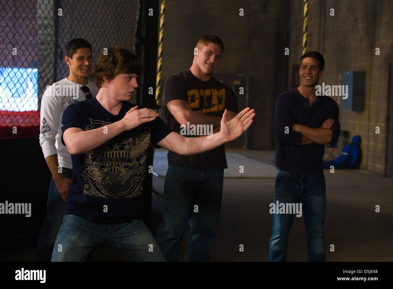 Alex Meraz Never Back Down 2 ALEX MERAZ EVAN PETERS TODD DUFFEE & DEAN GEYER NEVER BACK DOWN 2 Stock