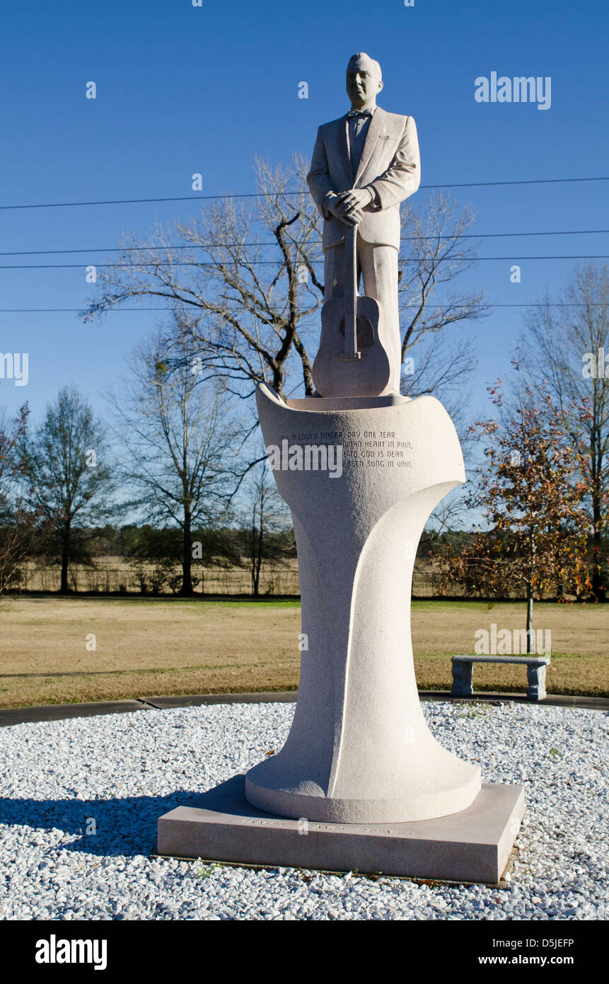 Statue of Jim Reeves - country music singer in Carthage, Texas, USA Stock Photo