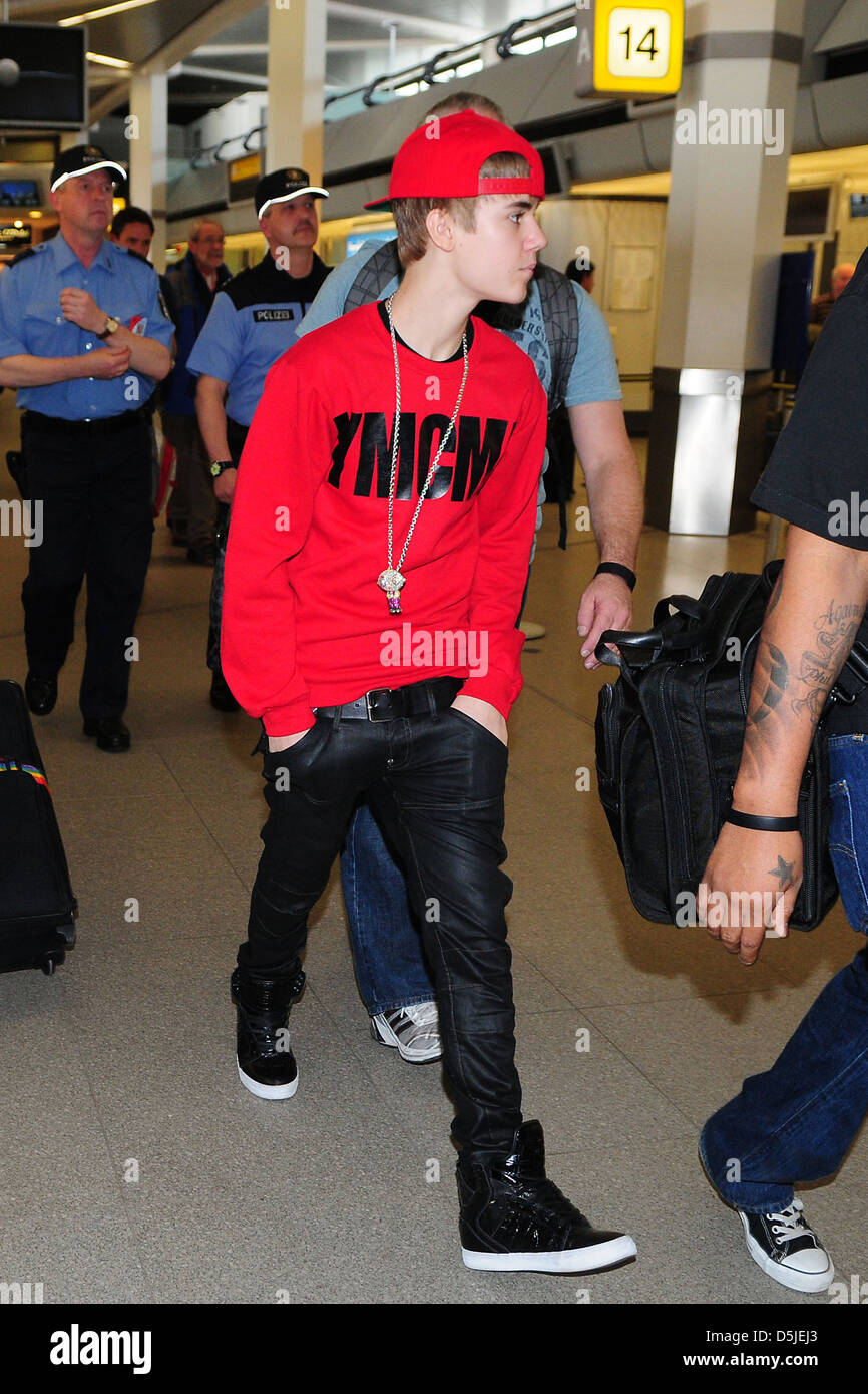 Justin Bieber arrives at Tegel airport and is leaving Berlin after his  concert. Berlin, Germany Stock Photo - Alamy