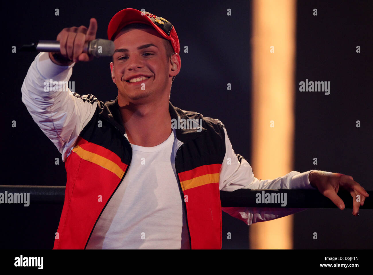 Pietro Lombardi at 'Deutschland sucht den Superstar' (DSDS) Show at MMC Studios. Cologne, Germany Stock Photo