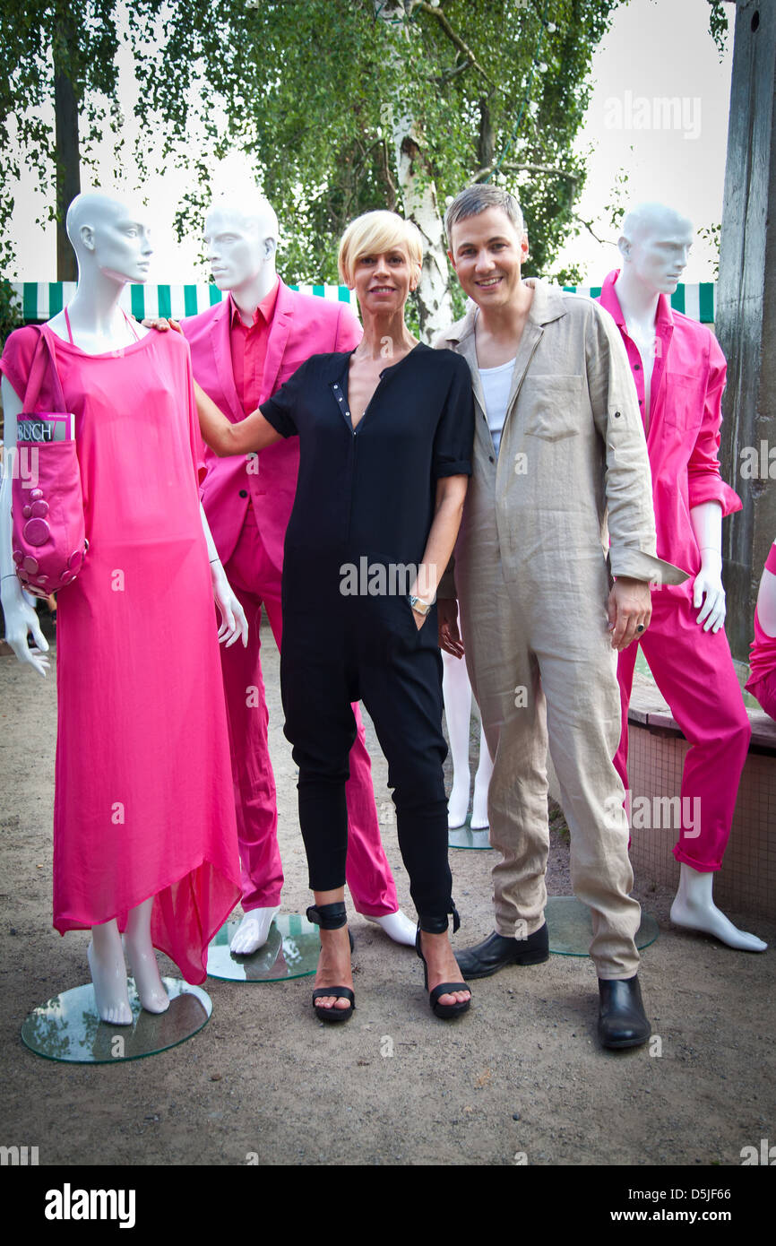 Daniela Biesenbach andCarl Tillessen at FIRMA fashion show at Berghain club during Mercedes-Benz Fashion Week Berlin Stock Photo