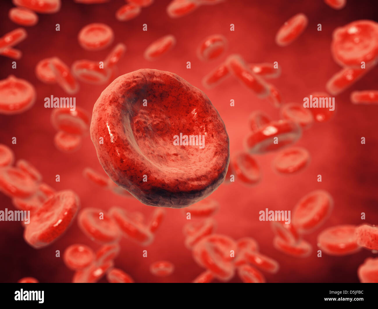 Red blood cells , 3d illustration Stock Photo