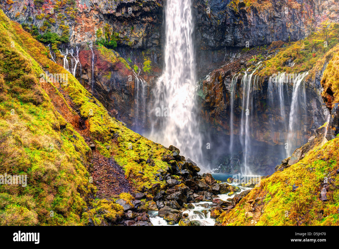 Kegon Waterfalls in Nikko, Japan. Stock Photo