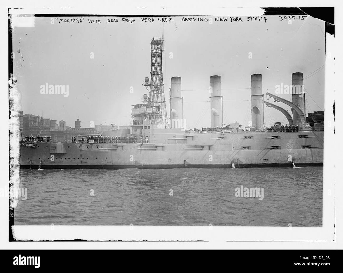 MONTANA with dead from Vera Cruz arriving N.Y., 5/10/14 (LOC) Stock Photo