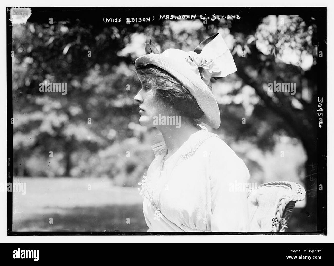 (Miss Edison) Mrs. John E. Sloane (LOC) Stock Photo