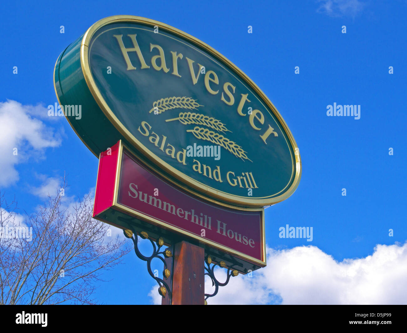Harvester Restaurant Sign, Summerhill House, Kingswinford, West