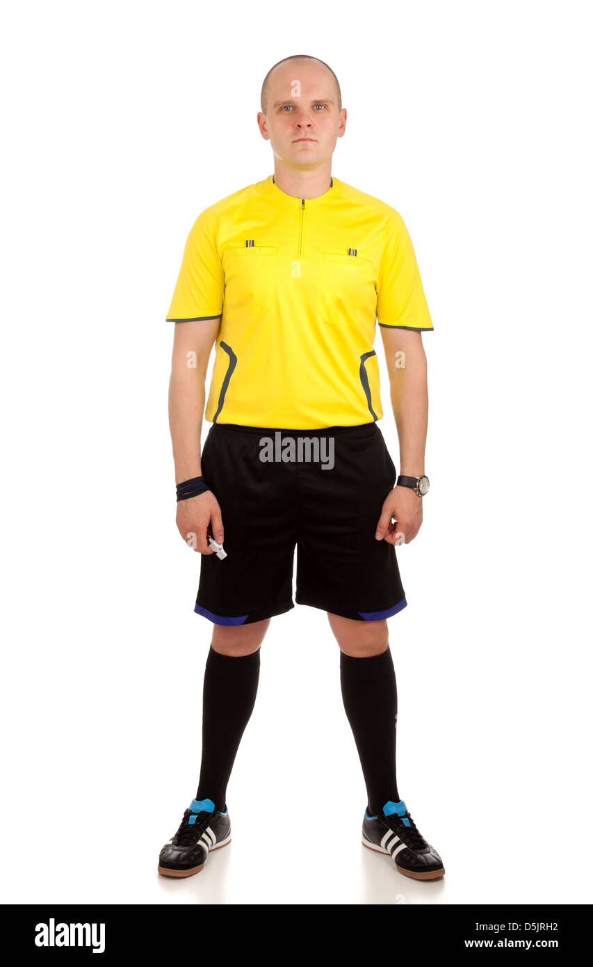 Full length portrait of a referee. Stock Photo