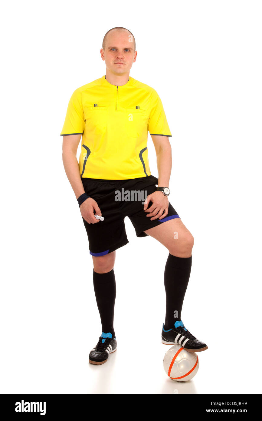 Full length portrait of a referee. Stock Photo