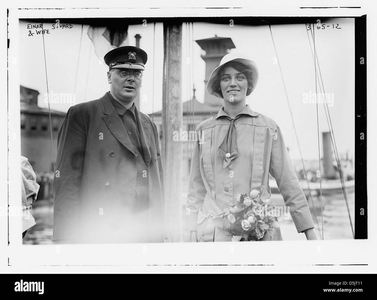 Einar Sivard & wife (LOC) Stock Photo