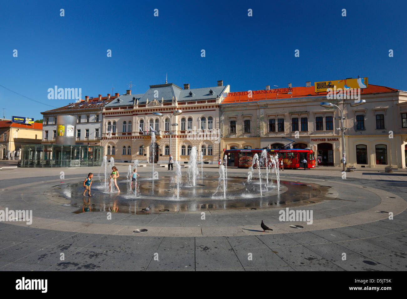 Osijek, Ante Starcevic main square. Stock Photo