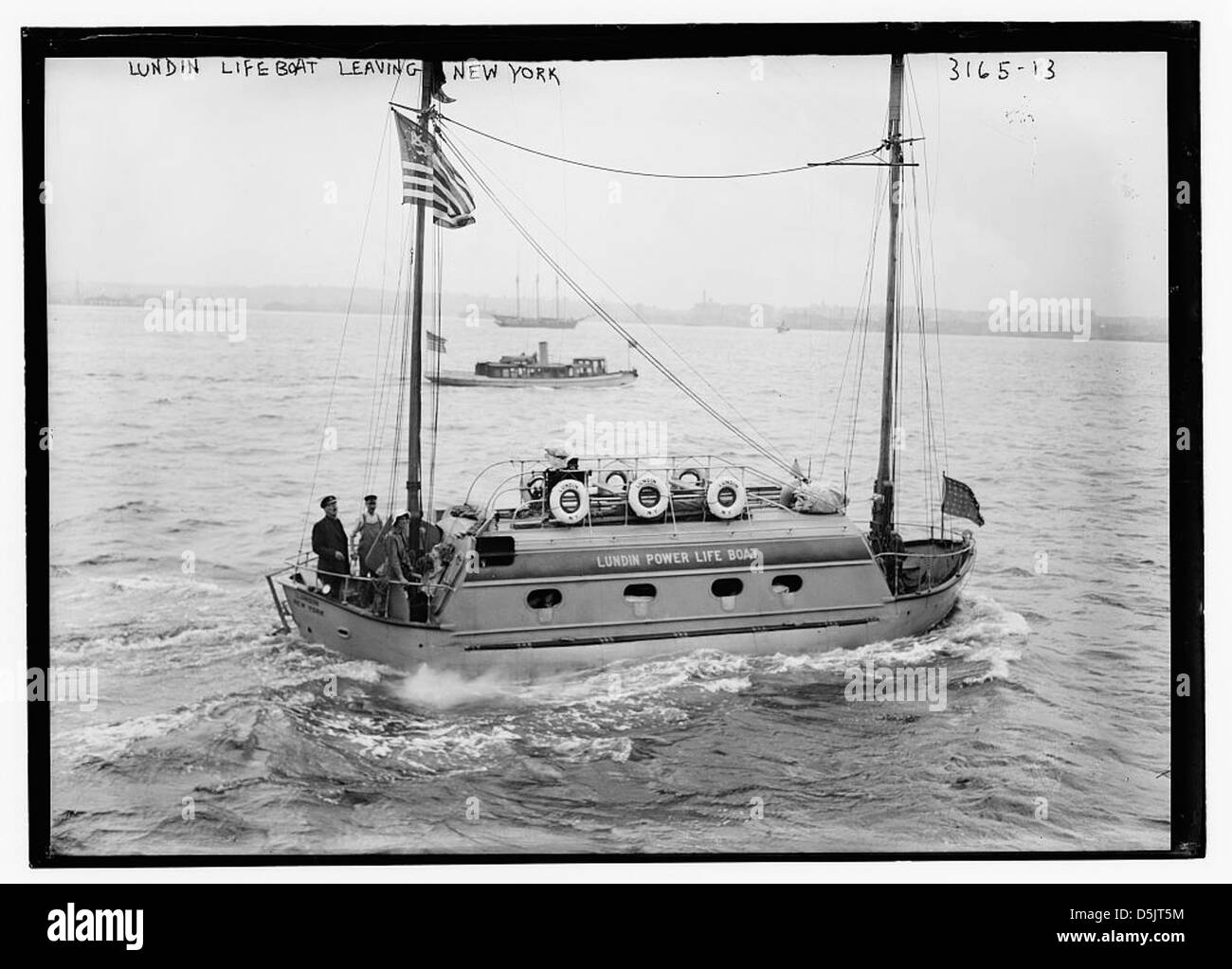Lundin lifeboat leaving N.Y. (LOC) Stock Photo