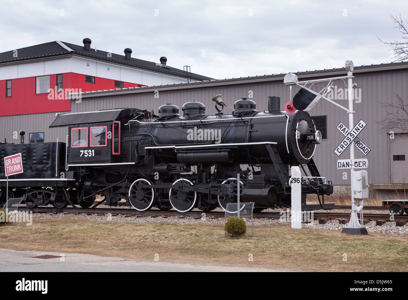 A steamtrain at Gorham Historical Society & Railroad Museum , New