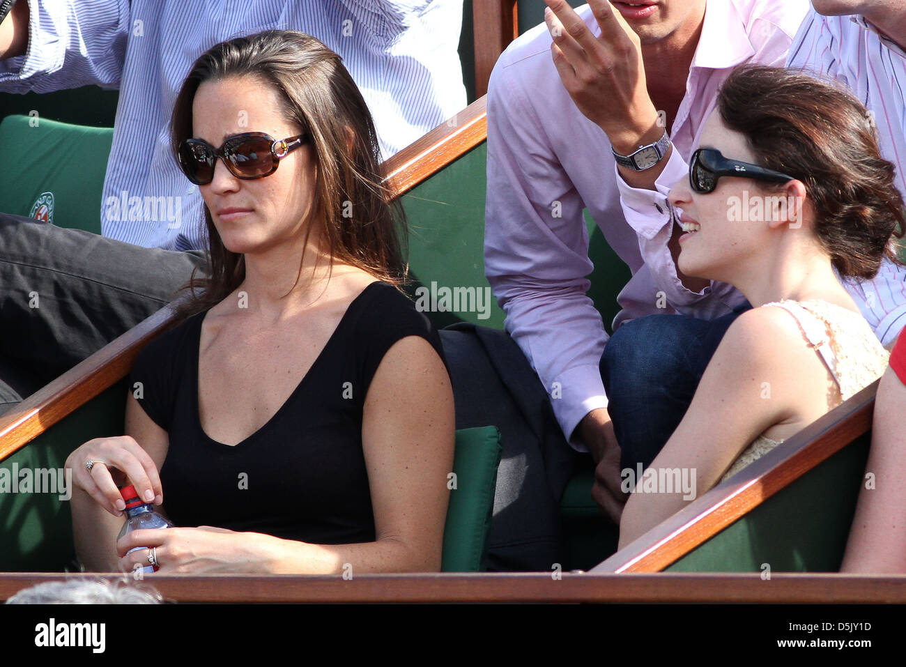 Pippa Middleton and friends watching the match between Gilles Simon vs