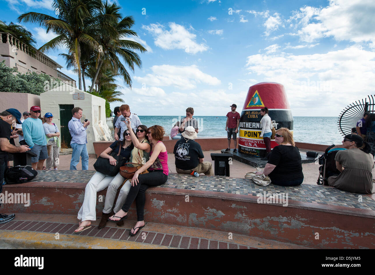 photo opportunity - most southern point continental USA- Key West Stock Photo