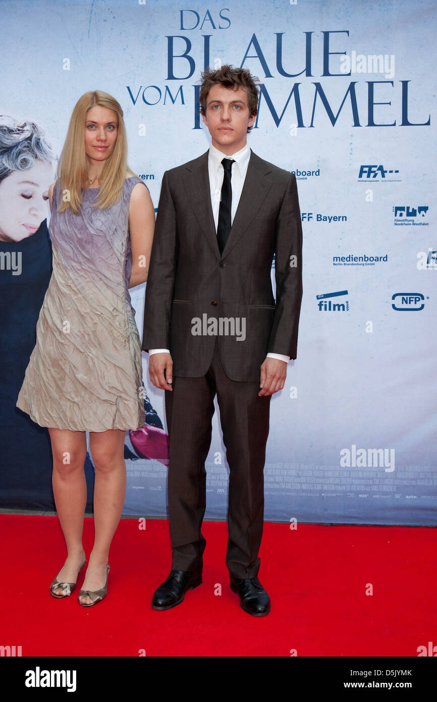 Juta Vanaga, Niklas Kohrt at the world premiere of 'Das Blaue vom Himmel' at Lichtburg movie theatre. Essen, Germany - Stock Photo