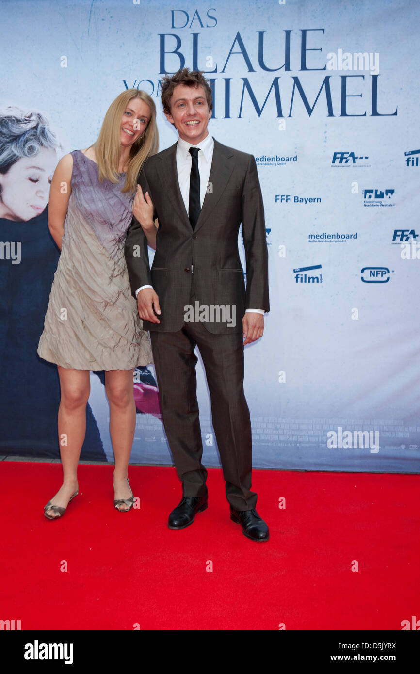 Juta Vanaga, Niklas Kohrt at the world premiere of 'Das Blaue vom Himmel' at Lichtburg movie theatre. Essen, Germany - Stock Photo