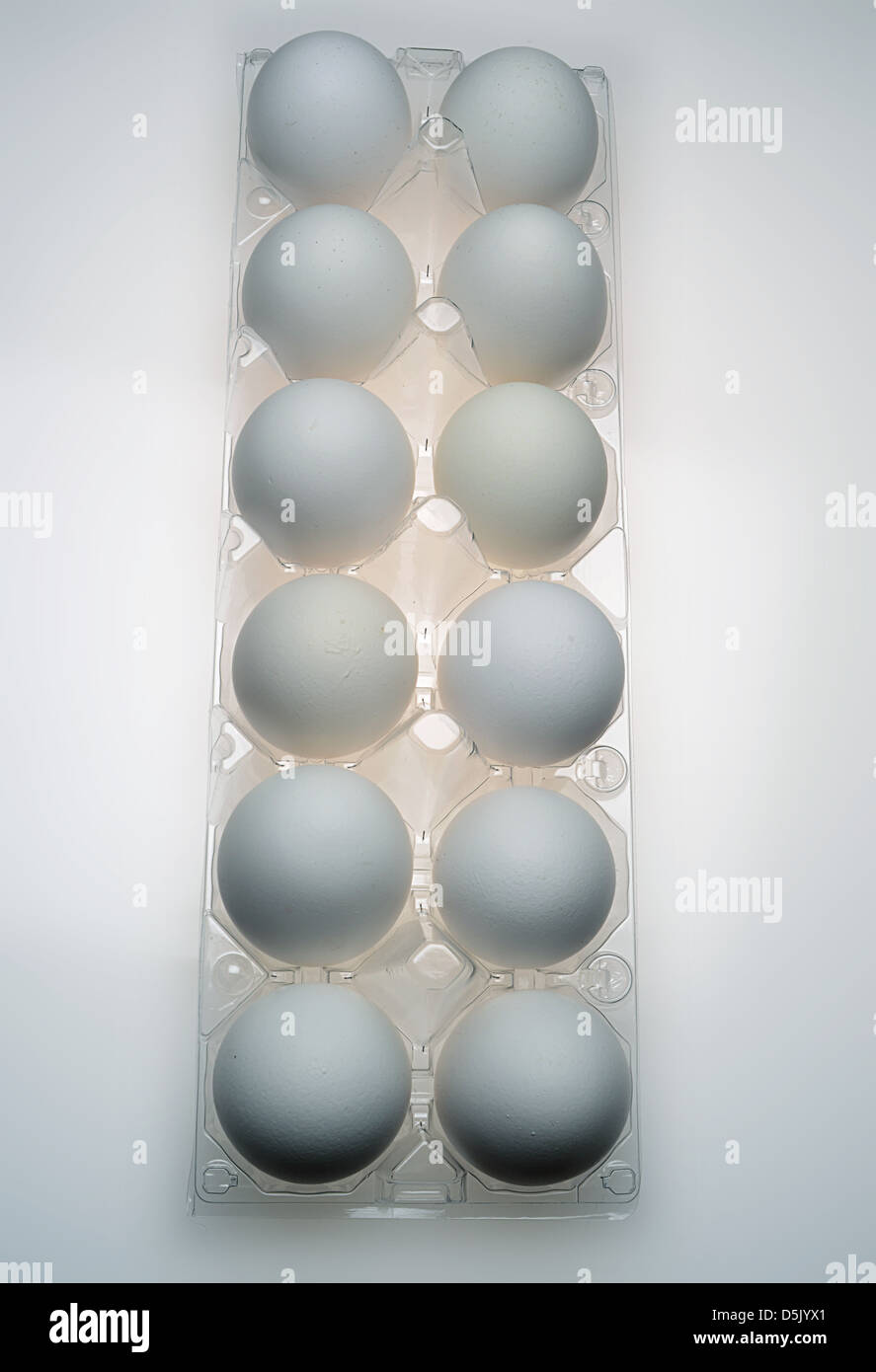 dozen eggs Stock Photo