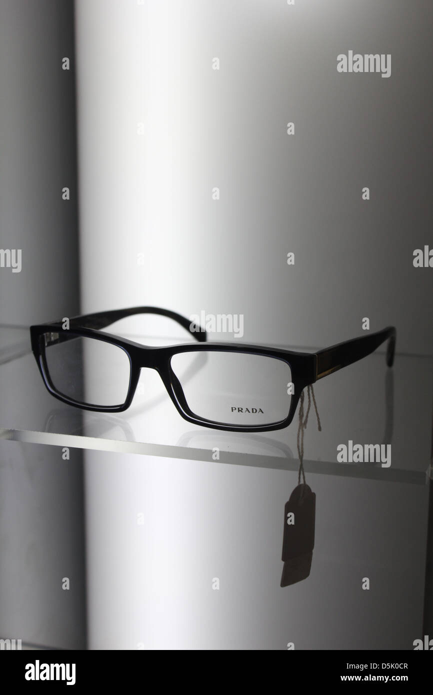 prada glasses in shop window in rome italy Stock Photo - Alamy