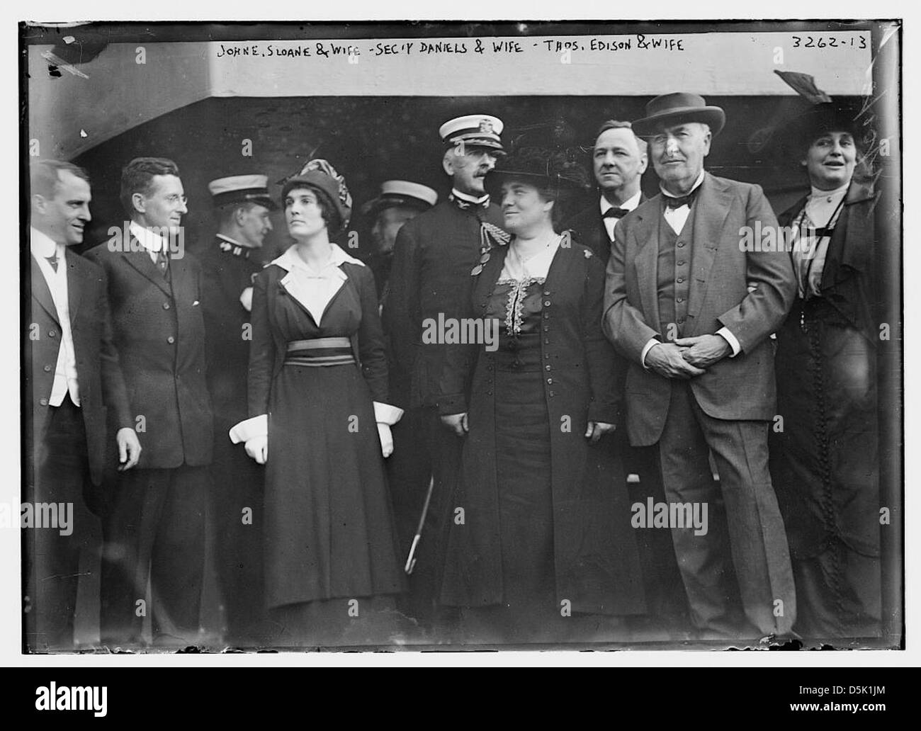 John E. Sloane & wife, Sec'y Daniels & wife, Thos. Edison & wife (LOC) Stock Photo