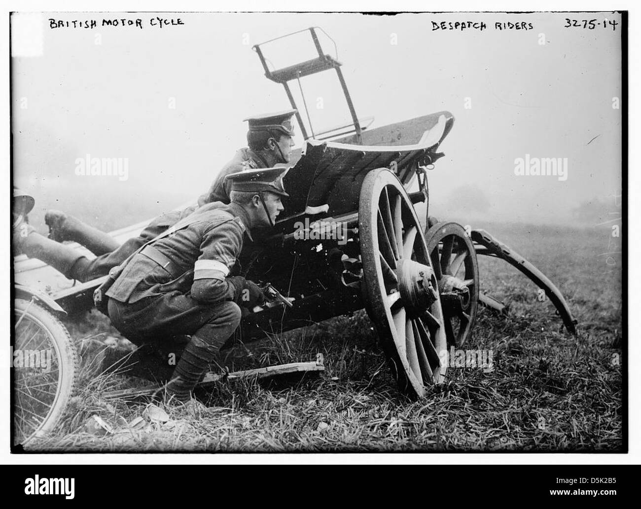 British motorcycle despatch riders (LOC Stock Photo - Alamy