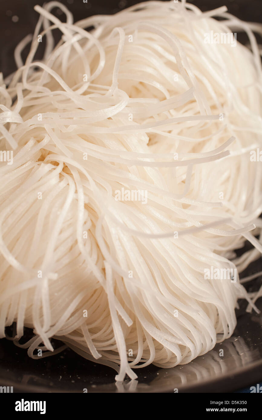 uncooked fresh rice noodles Stock Photo Alamy