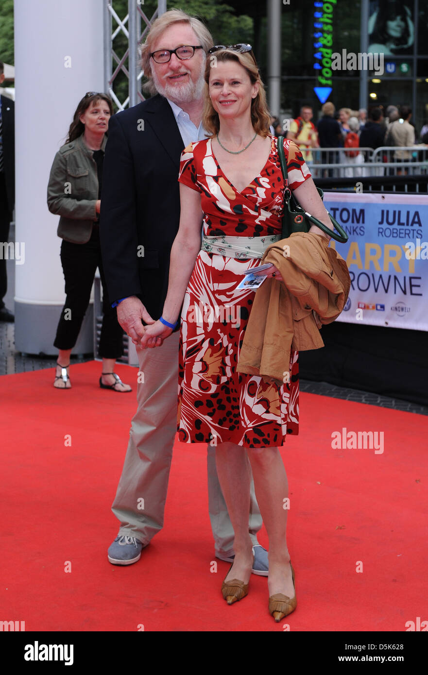 Leslie Malton and her husband Felix von Manteuffel at the German premiere of 'Larry Crowne' at Cinestar SonyCenter movie Stock Photo