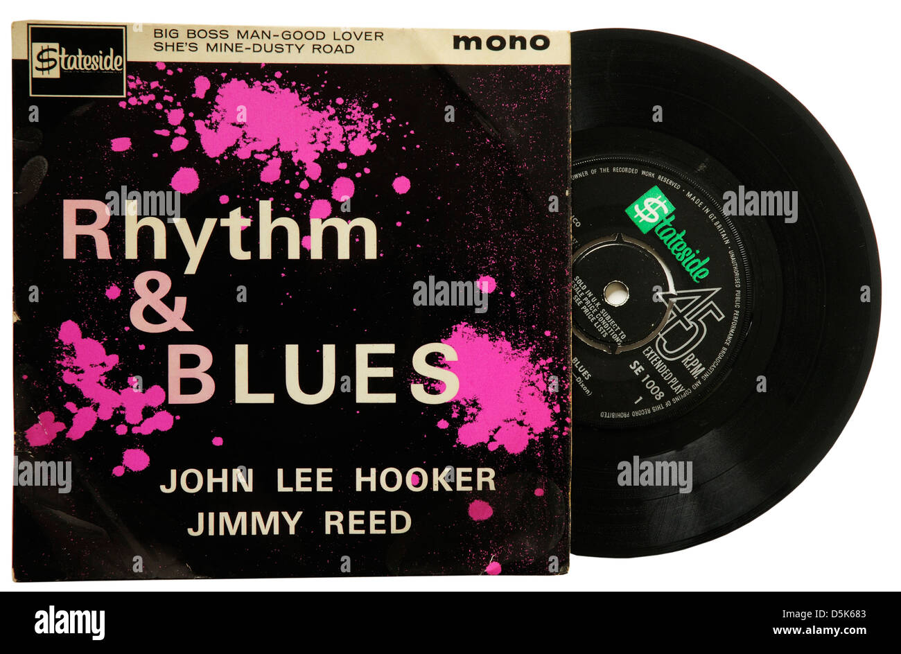 John lee Hooker  & Jimmy Reed Rhythm and Blues EP Stock Photo