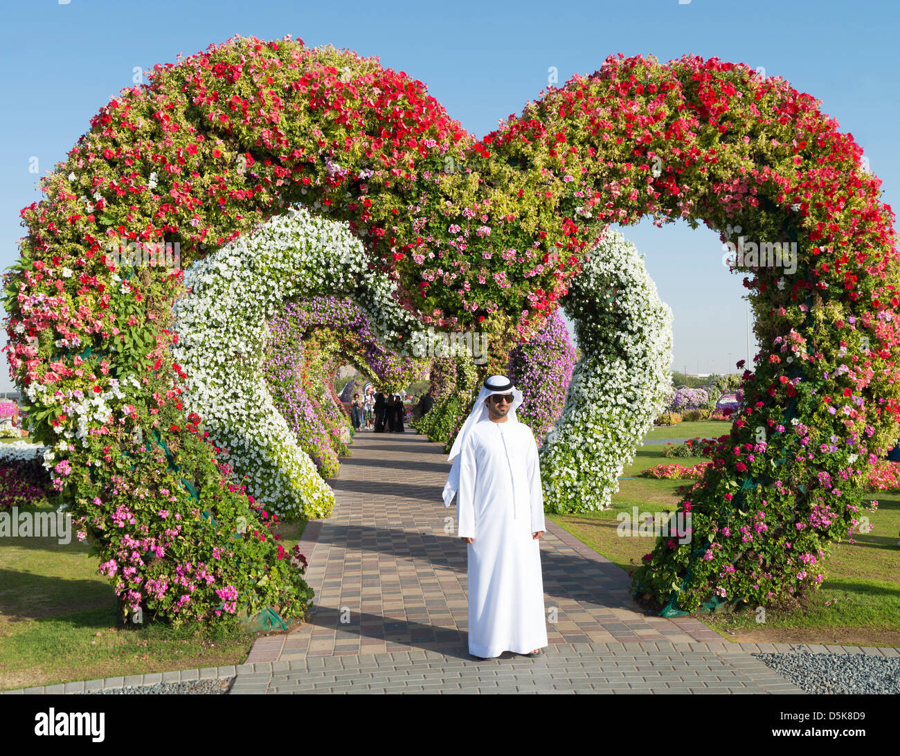 Miracle Garden in Dubai UAE, Opened in March 2013 and claimed to be World's largest flower garden Stock Photo