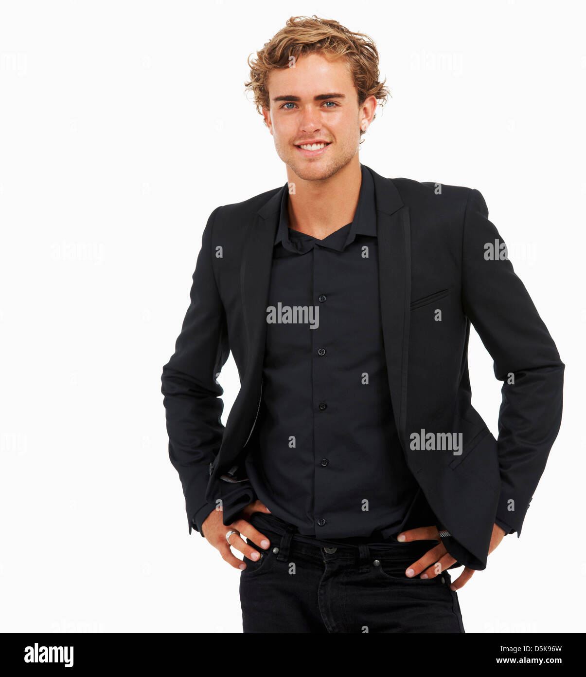 Studio Shot, Portrait of young man Stock Photo - Alamy
